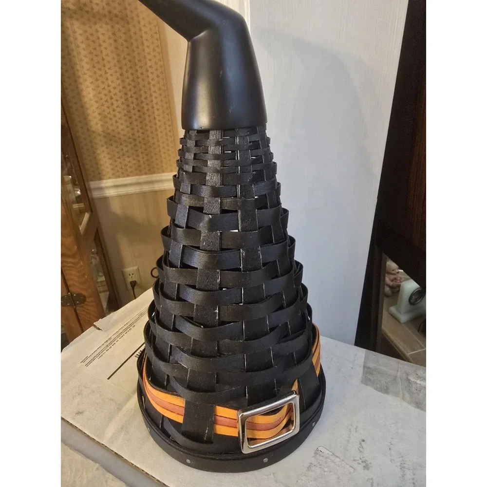 Longaberger Halloween Witches Hat [Used] And Pumpkin Face Lid [New]